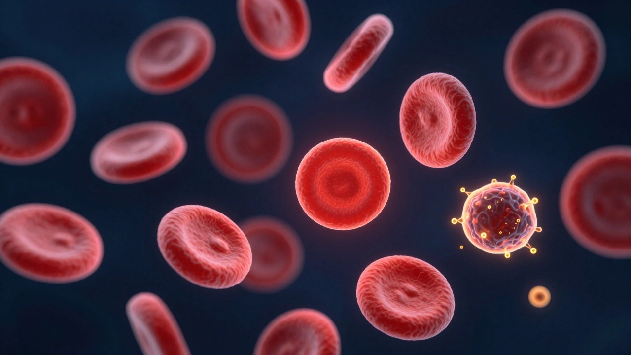 Микроскопический вид клеток и молекул в крови