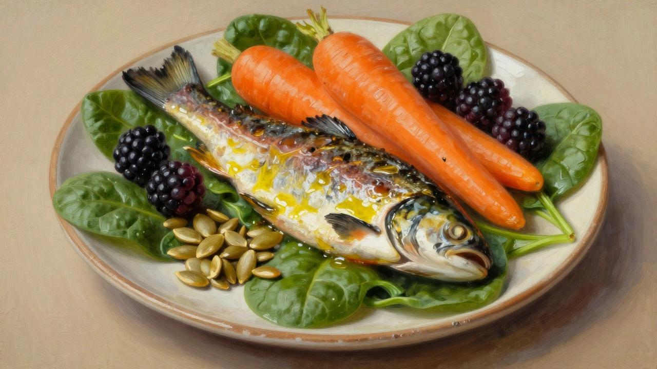 Полезные продукты для глаз в композиции