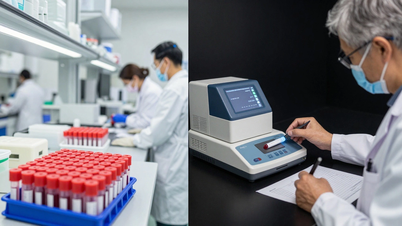 Сравнение хаотичной обычной лаборатории и спокойной, точной черной лаборатории.