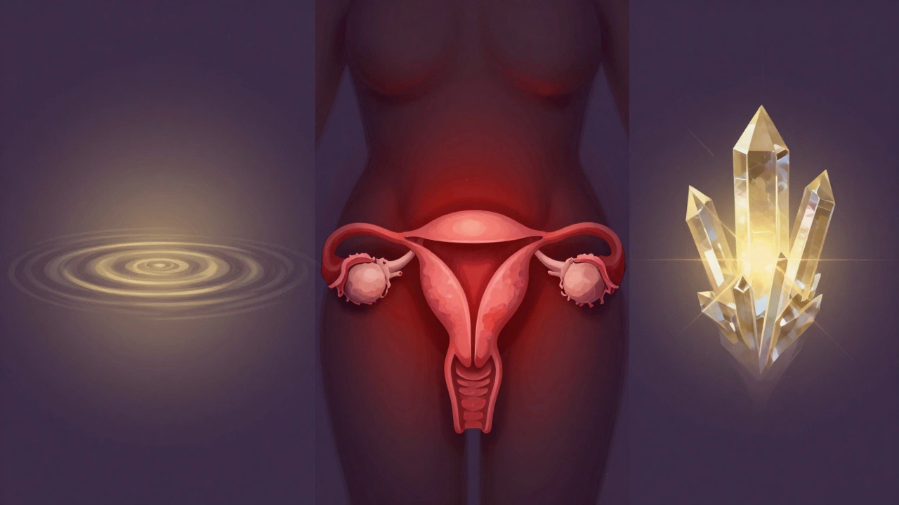 Абстрактное изображение разных типов боли при кистах: тупая, ноющая и резкая