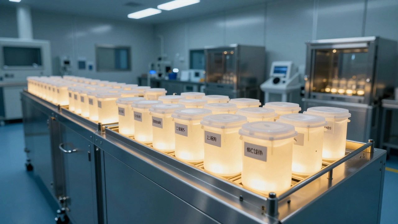 Замороженные запасы редкой золотой крови в современном медцентре