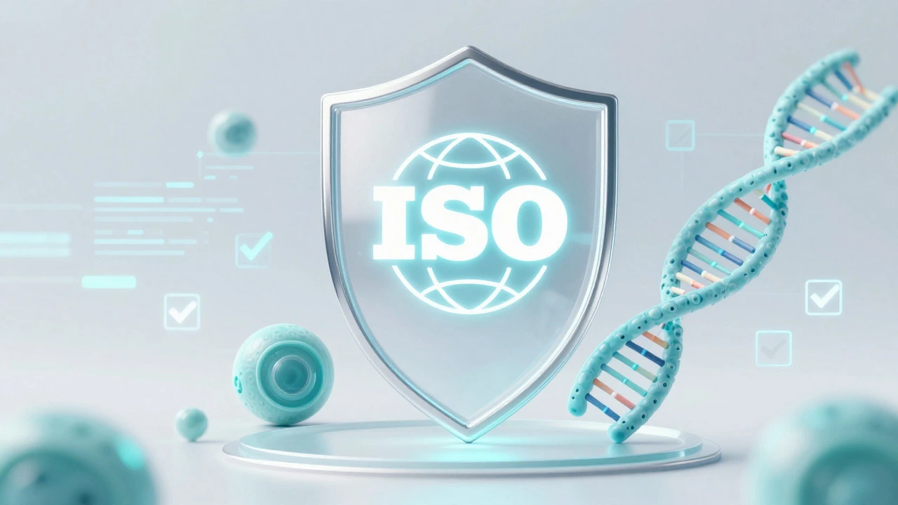 Символ сертификации ISO защищает клетку и ДНК от ошибок