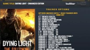 Trainers and cheats for Dying Light