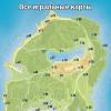 Map of the game Grand Theft Auto V with secrets and a military base
